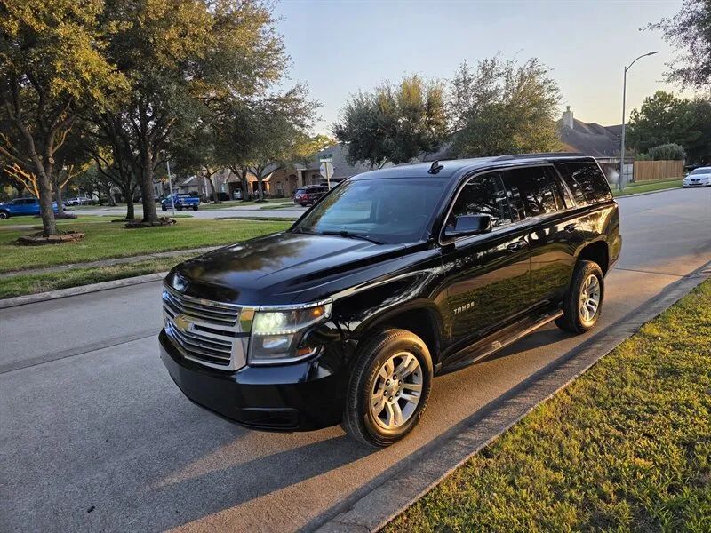 Black 2016 Chevrolet Tahoe LS front angle photo near Houston TX